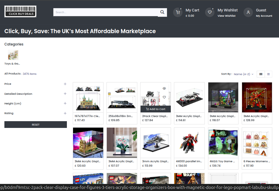 Desktop marketplace view